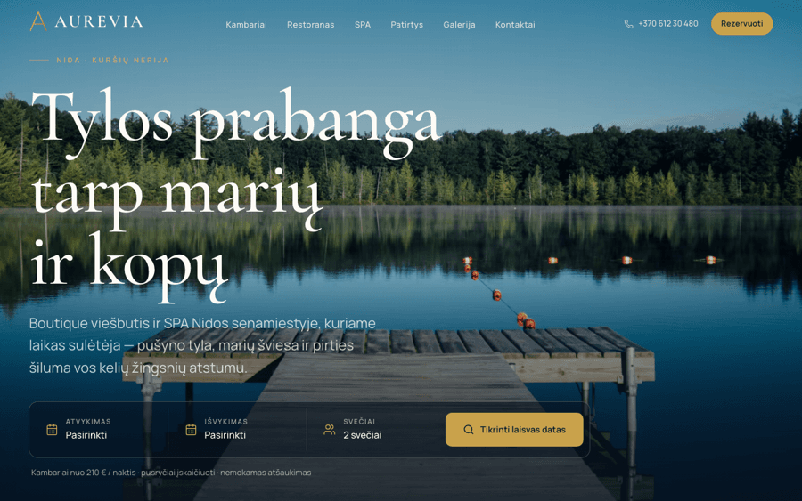 Aurevia — website screenshot