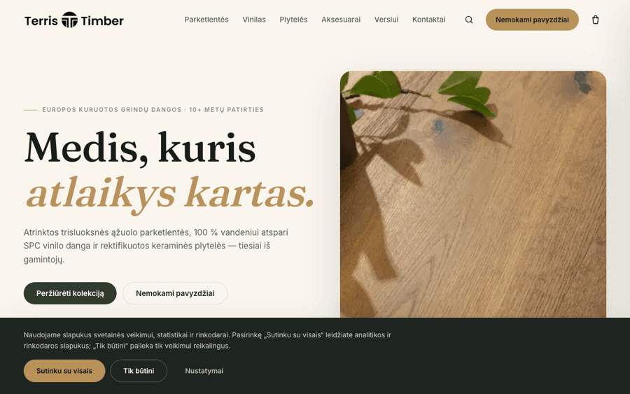 Terris Timber — website screenshot